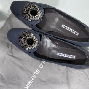 Manolo Blahnik Suede Loafer